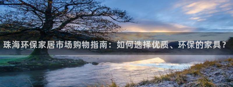 杏宇平台正规么：珠海环保家居市场购物指南：如何选择优质、环保