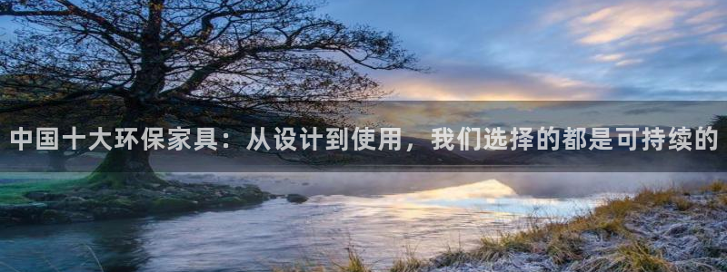 杏宇app怎样申请：中国十大环保家具：从设计到使用，我们选择