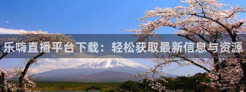 蜘蛛体育直播：乐嗨直播平台下载：轻松获取最新信息与资源
