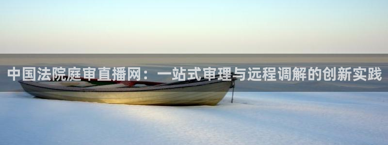 蜘蛛体育直播小狐狸：中国法院庭审直播网：一站式审理与远程调解的创新实践